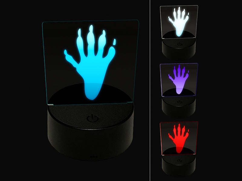 Raccoon Trash Panda Foot Print 3D Illusion LED Night Light Sign Nightstand Desk Lamp