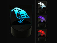 Southwestern Style Tribal Quail Bird 3D Illusion LED Night Light Sign Nightstand Desk Lamp