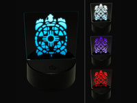 Southwestern Style Tribal Turtle Tortoise Terrapin 3D Illusion LED Night Light Sign Nightstand Desk Lamp