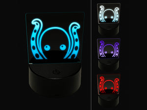 Peeking Octopus 3D Illusion LED Night Light Sign Nightstand Desk Lamp