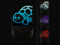 Peeking Turtle 3D Illusion LED Night Light Sign Nightstand Desk Lamp