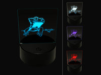 Crested Gecko on Ledge Lizard 3D Illusion LED Night Light Sign Nightstand Desk Lamp