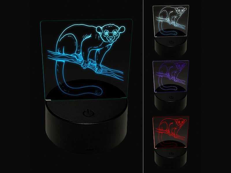 Kinkajou Honey Bear 3D Illusion LED Night Light Sign Nightstand Desk Lamp