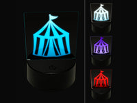 Circus Tent 3D Illusion LED Night Light Sign Nightstand Desk Lamp