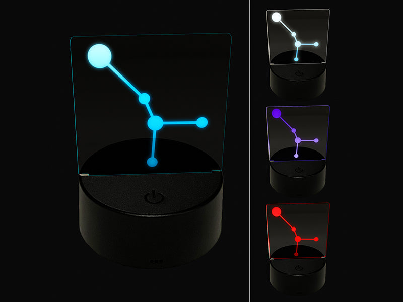 Cancer Zodiac Star Constellations 3D Illusion LED Night Light Sign Nightstand Desk Lamp