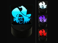 Evil Wicked Witch Scowl Halloween 3D Illusion LED Night Light Sign Nightstand Desk Lamp