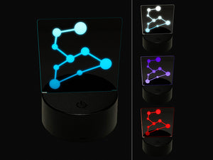 Leo Zodiac Star Constellations 3D Illusion LED Night Light Sign Nightstand Desk Lamp