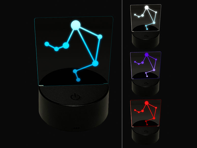 Libra Zodiac Star Constellations 3D Illusion LED Night Light Sign Nightstand Desk Lamp