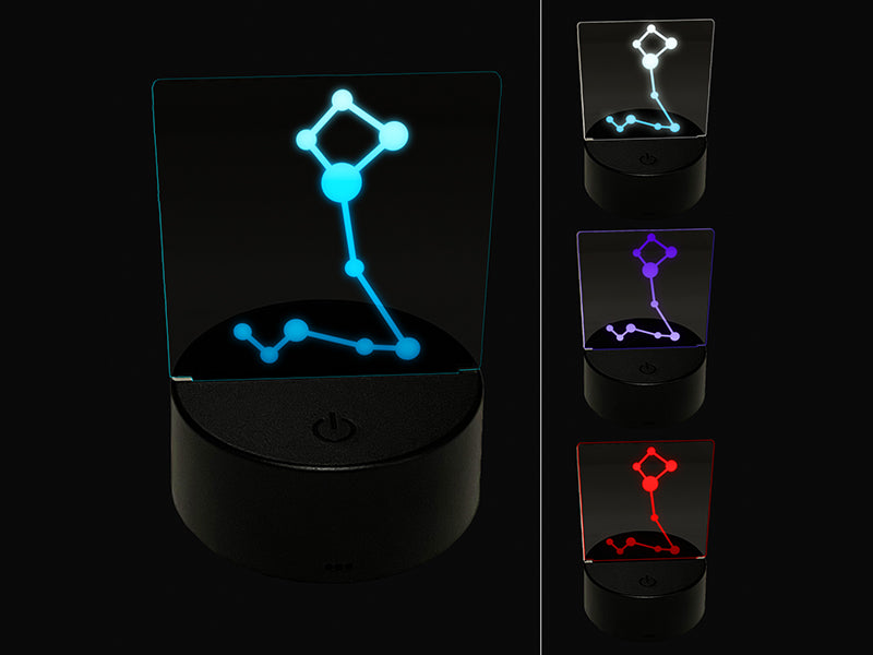 Pisces Zodiac Star Constellations 3D Illusion LED Night Light Sign Nightstand Desk Lamp