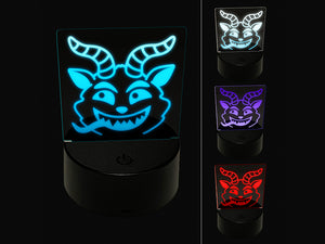 Peeking Krampus Christmas 3D Illusion LED Night Light Sign Nightstand Desk Lamp