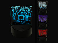 Winter Singing Falala Bird Christmas 3D Illusion LED Night Light Sign Nightstand Desk Lamp