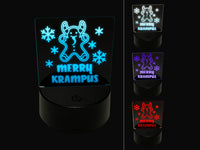 Merry Krampus Christmas Gingerbread Cookie 3D Illusion LED Night Light Sign Nightstand Desk Lamp