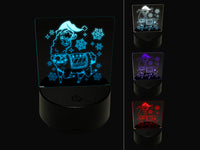 Fabulous Holiday Christmas Alpaca 3D Illusion LED Night Light Sign Nightstand Desk Lamp