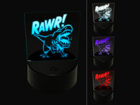 Tyrannosaurus Rex Rawr Roar Dinosaur 3D Illusion LED Night Light Sign Nightstand Desk Lamp