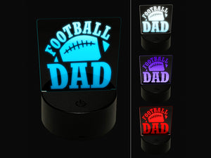 Football Dad 3D Illusion LED Night Light Sign Nightstand Desk Lamp