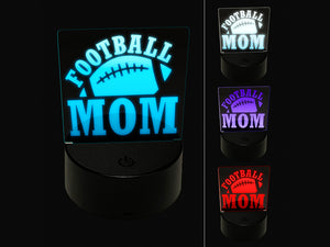 Football Mom 3D Illusion LED Night Light Sign Nightstand Desk Lamp