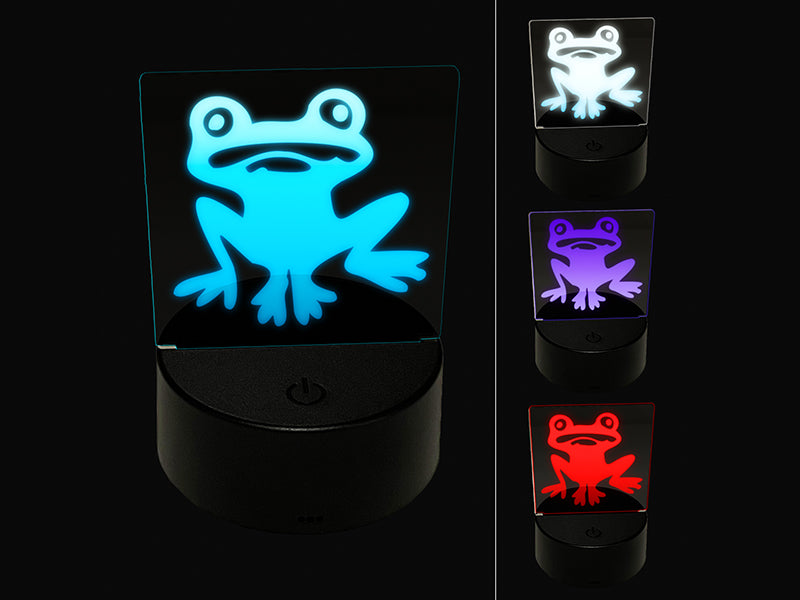 Weird Creepy Frog 3D Illusion LED Night Light Sign Nightstand Desk Lamp
