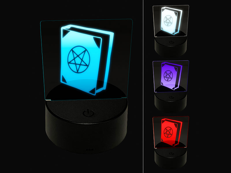 Witch Tome Spell Book Grimoire for Magic Witchcraft 3D Illusion LED Night Light Sign Nightstand Desk Lamp