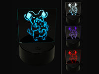 Krampus Gnawing on Gingerbread Man Cookie Christmas 3D Illusion LED Night Light Sign Nightstand Desk Lamp