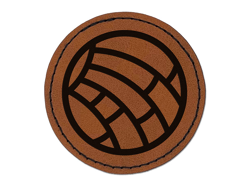 Concha Pan Dulce Circle Sweet Mexican Bread Round Iron-On Engraved Faux Leather Patch Applique - 2.5"