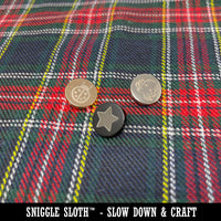 German Pretzel Outline 0.6" (15mm) Round Metal Shank Buttons for Sewing - Set of 10