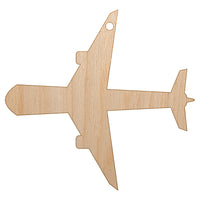 Airplane Solid Vacation Unfinished Craft Wood Holiday Christmas Tree DIY Pre-Drilled Ornament