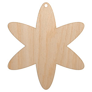 Asterisk Symbol Unfinished Craft Wood Holiday Christmas Tree DIY Pre-Drilled Ornament