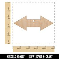 Double Arrow Symbol Unfinished Craft Wood Holiday Christmas Tree DIY Pre-Drilled Ornament