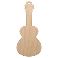 Guitar Solid Unfinished Craft Wood Holiday Christmas Tree DIY Pre-Drilled Ornament