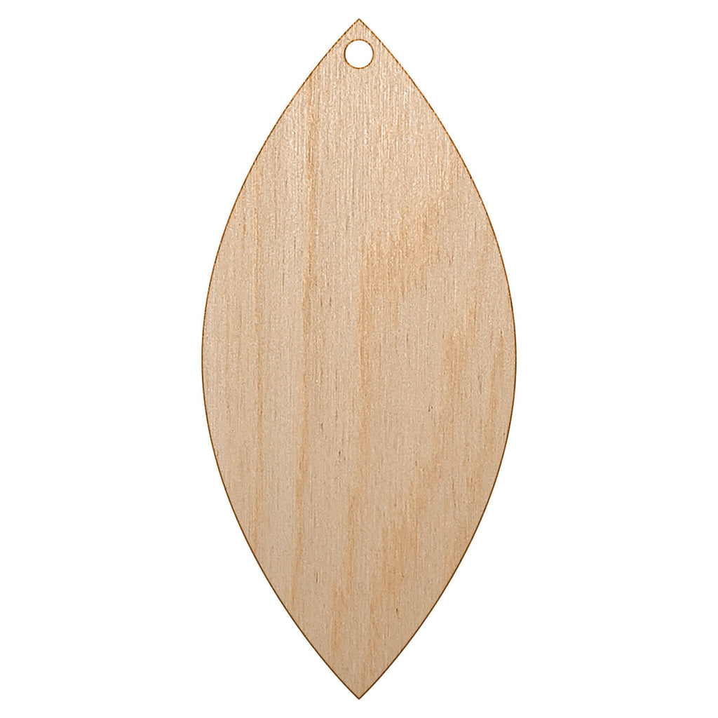 Leaf Simple Unfinished Craft Wood Holiday Christmas Tree DIY Pre-Drilled Ornament
