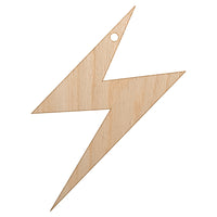 Lightning Bolt Thunderbolt Unfinished Craft Wood Holiday Christmas Tree DIY Pre-Drilled Ornament