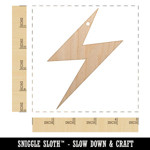 Lightning Bolt Thunderbolt Unfinished Craft Wood Holiday Christmas Tree DIY Pre-Drilled Ornament