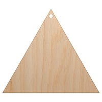 Triangle Solid Unfinished Craft Wood Holiday Christmas Tree DIY Pre-Drilled Ornament