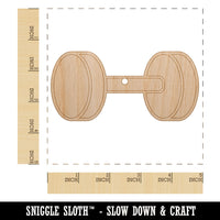Dumbbell Gym Workout Exercise Unfinished Craft Wood Holiday Christmas Tree DIY Pre-Drilled Ornament