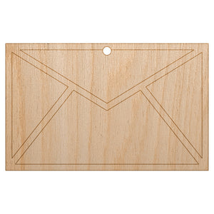 Envelope Mail Unfinished Craft Wood Holiday Christmas Tree DIY Pre-Drilled Ornament