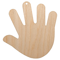 Handprint Solid Unfinished Craft Wood Holiday Christmas Tree DIY Pre-Drilled Ornament