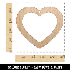 Heart Hollow Unfinished Craft Wood Holiday Christmas Tree DIY Pre-Drilled Ornament