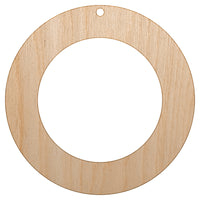 Circle Outline Unfinished Craft Wood Holiday Christmas Tree DIY Pre-Drilled Ornament