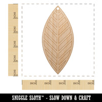 Cute Leaf Unfinished Craft Wood Holiday Christmas Tree DIY Pre-Drilled Ornament