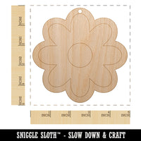 Flower Outline Unfinished Craft Wood Holiday Christmas Tree DIY Pre-Drilled Ornament
