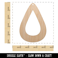 Hydrate Tracker Water Drop Outline Unfinished Craft Wood Holiday Christmas Tree DIY Pre-Drilled Ornament