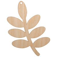 Leaf Branch Solid Unfinished Craft Wood Holiday Christmas Tree DIY Pre-Drilled Ornament