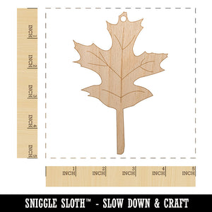 Oak Leaf Unfinished Craft Wood Holiday Christmas Tree DIY Pre-Drilled Ornament