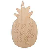 Pineapple Doodle Unfinished Craft Wood Holiday Christmas Tree DIY Pre-Drilled Ornament