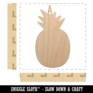 Pineapple Fruit Solid Unfinished Craft Wood Holiday Christmas Tree DIY Pre-Drilled Ornament