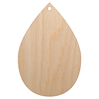 Raindrop Teardrop Unfinished Craft Wood Holiday Christmas Tree DIY Pre-Drilled Ornament