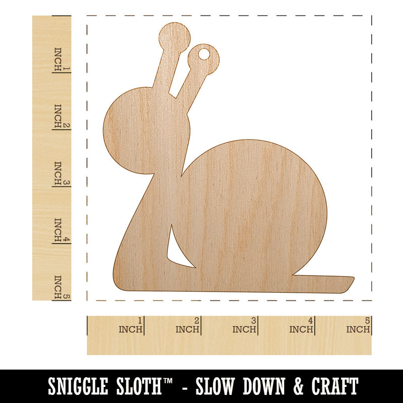 Snail Slow Solid Unfinished Craft Wood Holiday Christmas Tree DIY Pre-Drilled Ornament