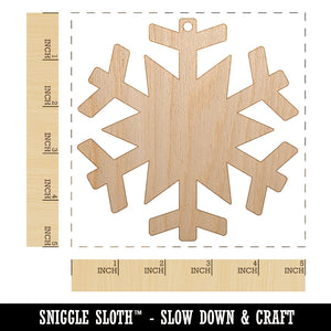 Snowflake Winter Unfinished Craft Wood Holiday Christmas Tree DIY Pre-Drilled Ornament
