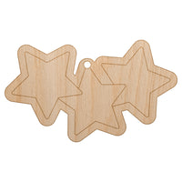 Star Scatter Unfinished Craft Wood Holiday Christmas Tree DIY Pre-Drilled Ornament