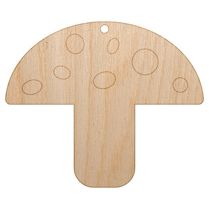 Toadstool Mushroom Unfinished Craft Wood Holiday Christmas Tree DIY Pre-Drilled Ornament